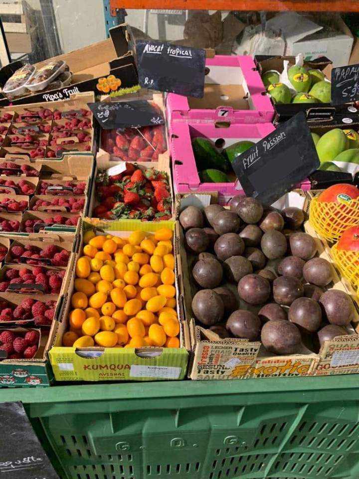 Etal de marché de primeur Nice